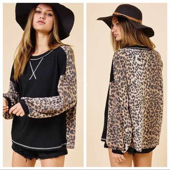 Animal print chic boxy tunic top - Picture 3 of 4